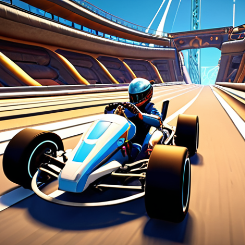 **Prompt 1: New Track Exploration & Subtle Physics**
    "A KartRider racer meticulously drifting through a visually stunning, complex new track. Emphasize the intricate track design with subtle terrain undulations, dynamic lighting from a 'Moonlight City' aesthetic, and a sense of observation and adaptation to unfamiliar physics. Show precise control as the kart navigates a tricky, slightly sloped corner. Game art style, vibrant, detailed environment."