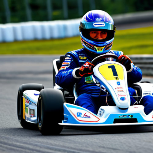 **

"A professional Kart Rider racer, fully clothed in a racing suit with sponsor logos, focused on the road ahead on a brightly lit, winding race track. Background shows cheering fans and vibrant scenery. Safe for work, appropriate content, professional, perfect anatomy, correct proportions, well-formed hands, natural body proportions, high quality."

**