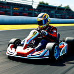 카트라이더 초보 유저의 게임 이해도 향상 - **Racing Kart Mastery:** A determined gamer mastering drift techniques on a challenging kart racing ...