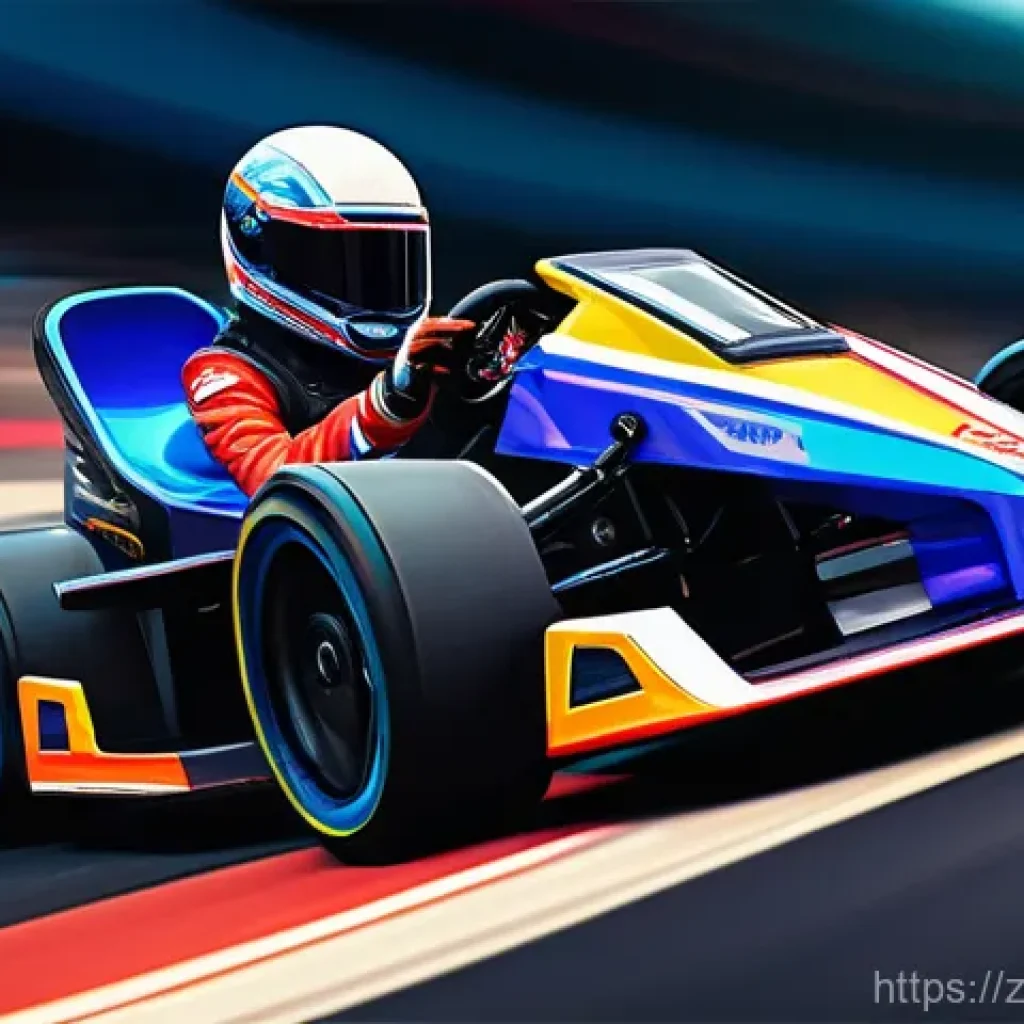 카트라이더 팬아트와 드리프트 조언 - **Prompt: The Art of Precision Drift**
    A dynamic, high-energy illustration of a KartRider-style ...