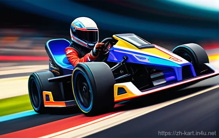 카트라이더 팬아트와 드리프트 조언 - **Prompt: The Art of Precision Drift**
    A dynamic, high-energy illustration of a KartRider-style ...