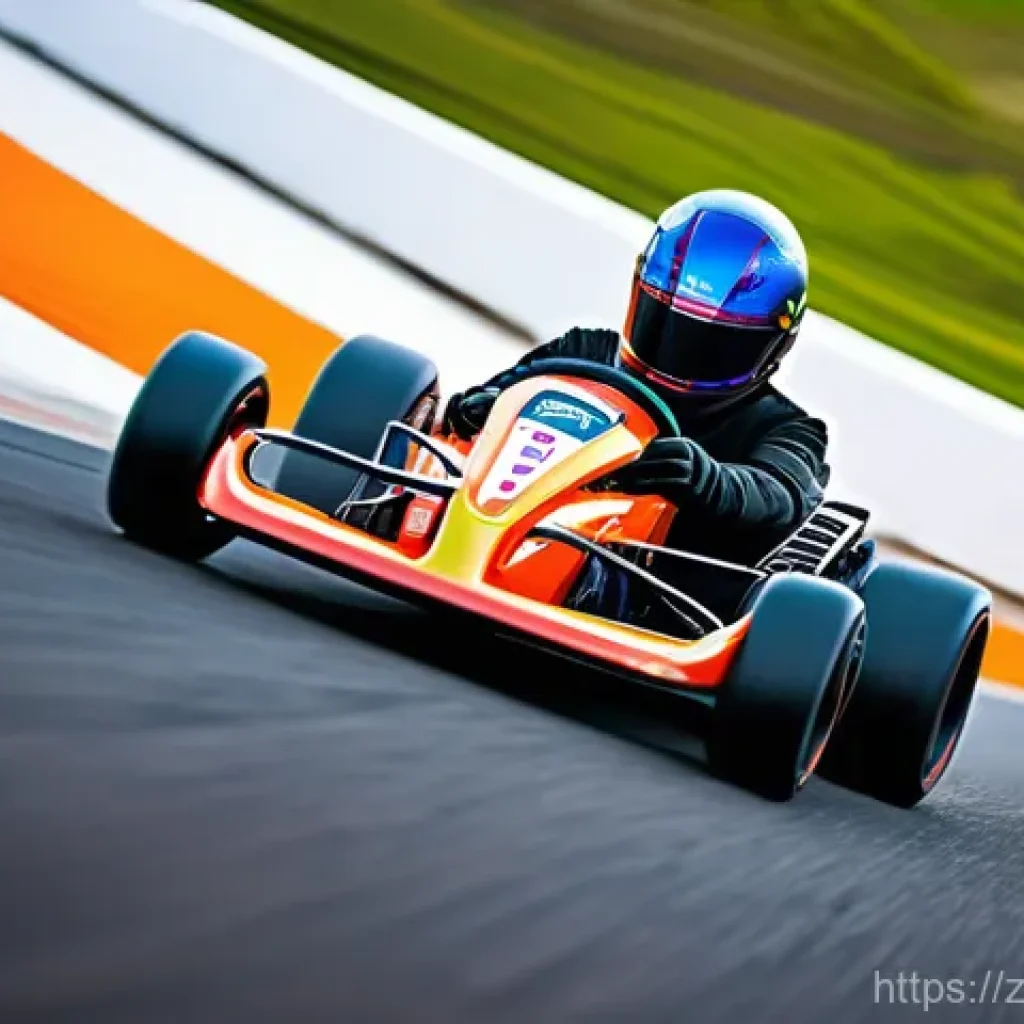 카트라이더 유저 피드백 반영 사례 - **Dynamic High-Speed Drifting**
A highly detailed, cinematic shot of a futuristic racing kart mi...