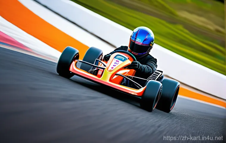 카트라이더 유저 피드백 반영 사례 - **Dynamic High-Speed Drifting**
    A highly detailed, cinematic shot of a futuristic racing kart mi...