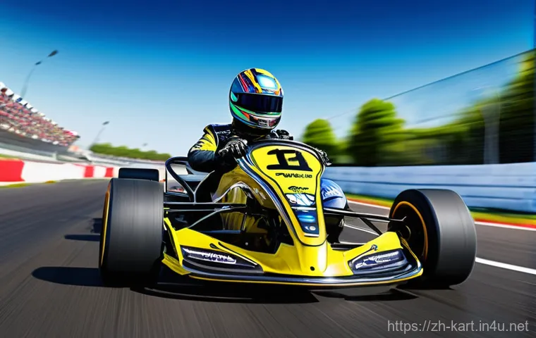 카트라이더 신규 트랙 초보 공략 - **Prompt 1: Mastering the Apex**
    A dynamic, low-angle shot of a male race car driver in his earl...