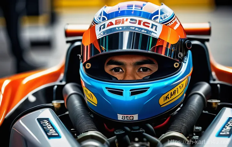 카트라이더 스피드전 차량 세팅 - **"A close-up, highly detailed shot of a meticulously tuned kart's engine bay. The kart features a v...