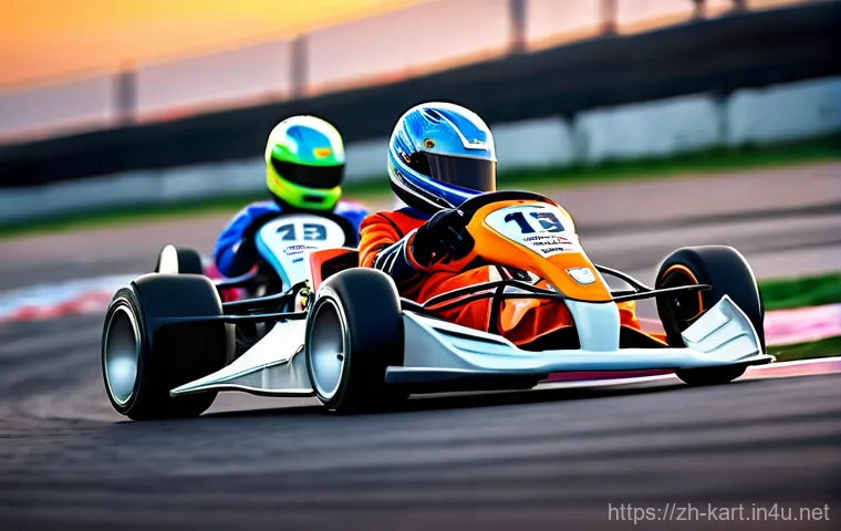 카트라이더 리그 중계 일정 - **Prompt 1: Adrenaline-Fueled Kart Race**
    A dynamic, eye-level shot capturing two sleek, futuris...