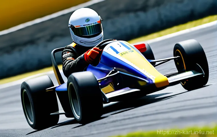 카트라이더 신규 유저의 아이템 활용법 - **Prompt:** An intense moment on a crowded kart racing track. A female racer, in a sleek, protective... 카트라이더 신규 유저의 아이템 활용법 - **Prompt:** An intense moment on a crowded kart racing track. A female racer, in a sleek, protective...