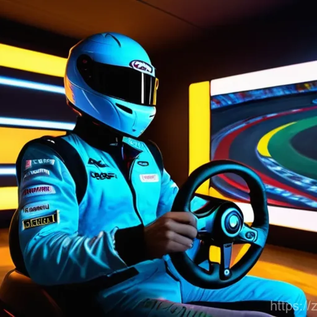 카트라이더 트랙 해설 영상 - **Prompt 1: Focused Learning and Analysis**
"A determined young kart racer, a male in his late t...