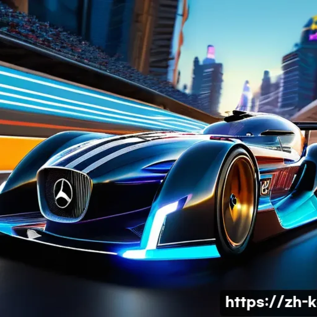 카트라이더 시즌 패스 리뷰 - A dynamic, high-speed, and futuristic racing scene. The legendary racing car "Phantom Gale" is at th...