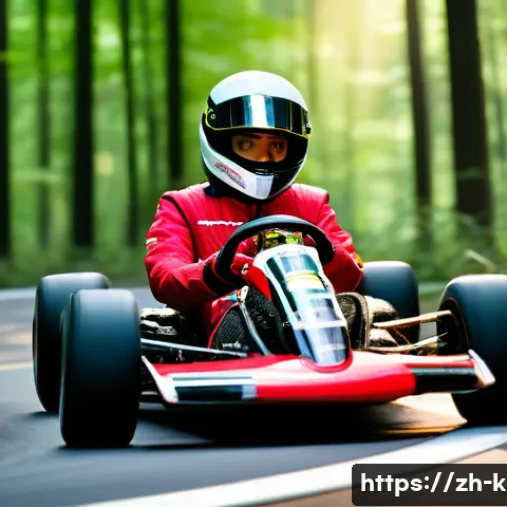 카트라이더 초보 유저에게 유용한 가이드 - A highly skilled male KartRider racer, adorned in a vibrant, form-fitting racing suit of red and bla...