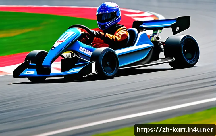카트라이더 스피드전 베스트 카트 - A dynamic racing scene showcasing a sleek, lightweight go-kart expertly navigating a series of tight...