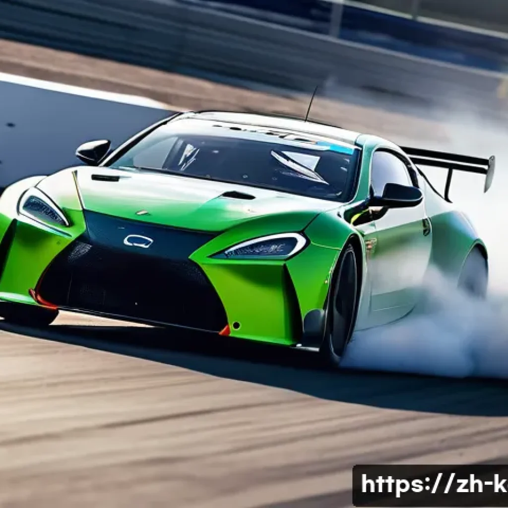 카트라이더 초보자 드리프트 가이드 - A dynamic racing scene capturing a skilled driver executing a smooth drift through a sharp corner on...