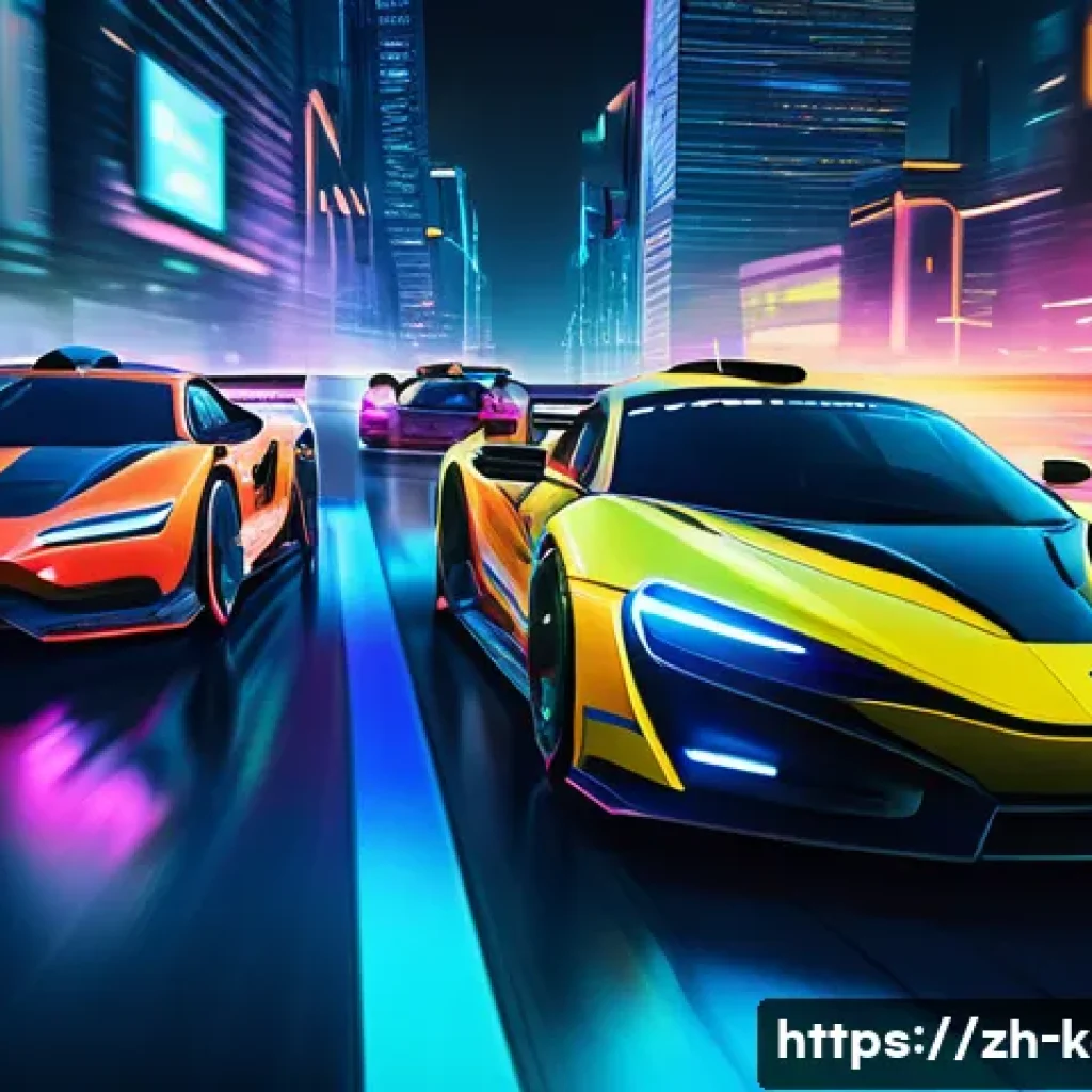 카트라이더 이벤트 코인 획득법 - A vibrant gaming scene showing a diverse team of players in a futuristic racing game, collaborating ...