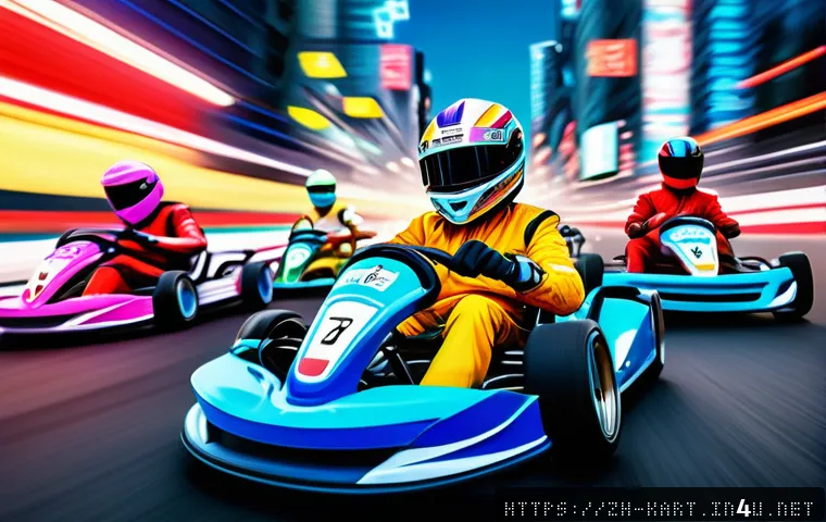 카트라이더 팬아트와 글로벌 커뮤니티 공략 - A vibrant hand-drawn kart racing scene featuring dynamic pencil sketch and colored pencil shading te...