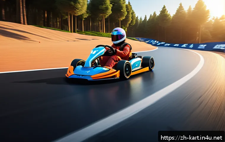 카트라이더 신규 업데이트와 팬아트 대회의 트렌드 - A dynamic racing scene on a futuristic kart track featuring multiple vibrant environments blending s...