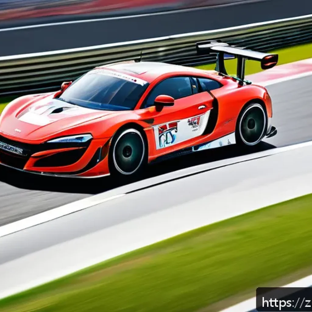 카트라이더 전설 트랙 데이터 - A dynamic racing car sharply navigating a complex S-shaped curve on a professional racetrack, showca...