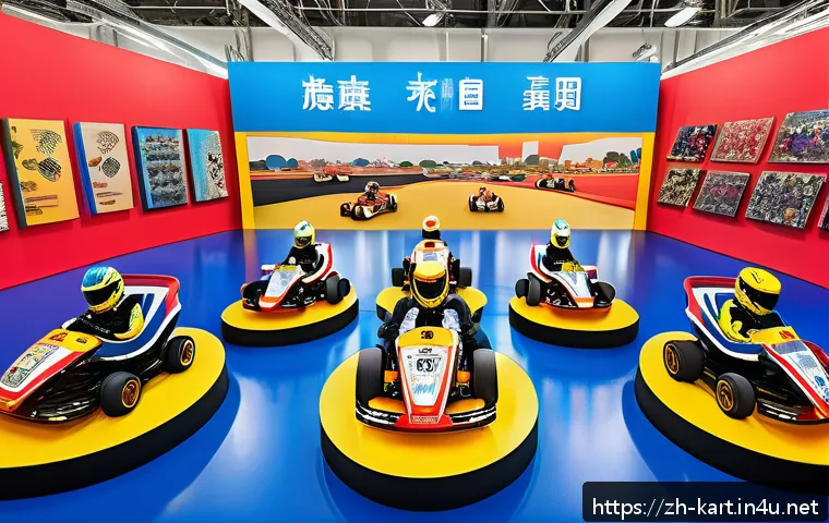 카트라이더 팬아트와 글로벌 이벤트 성공 사례 - A vibrant digital illustration of a lively kart racing community event featuring diverse fans showca...