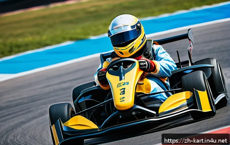 카트라이더 신규 유저를 위한 팀플레이 공략 - A dynamic kart racing team in the middle of an intense race on a colorful, winding track with sharp ...