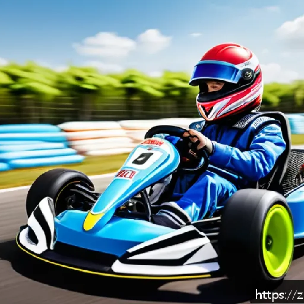 카트라이더 팀전 승리 공략 - A dynamic kart racing team in action on a winding track, featuring four young adult racers wearing c...